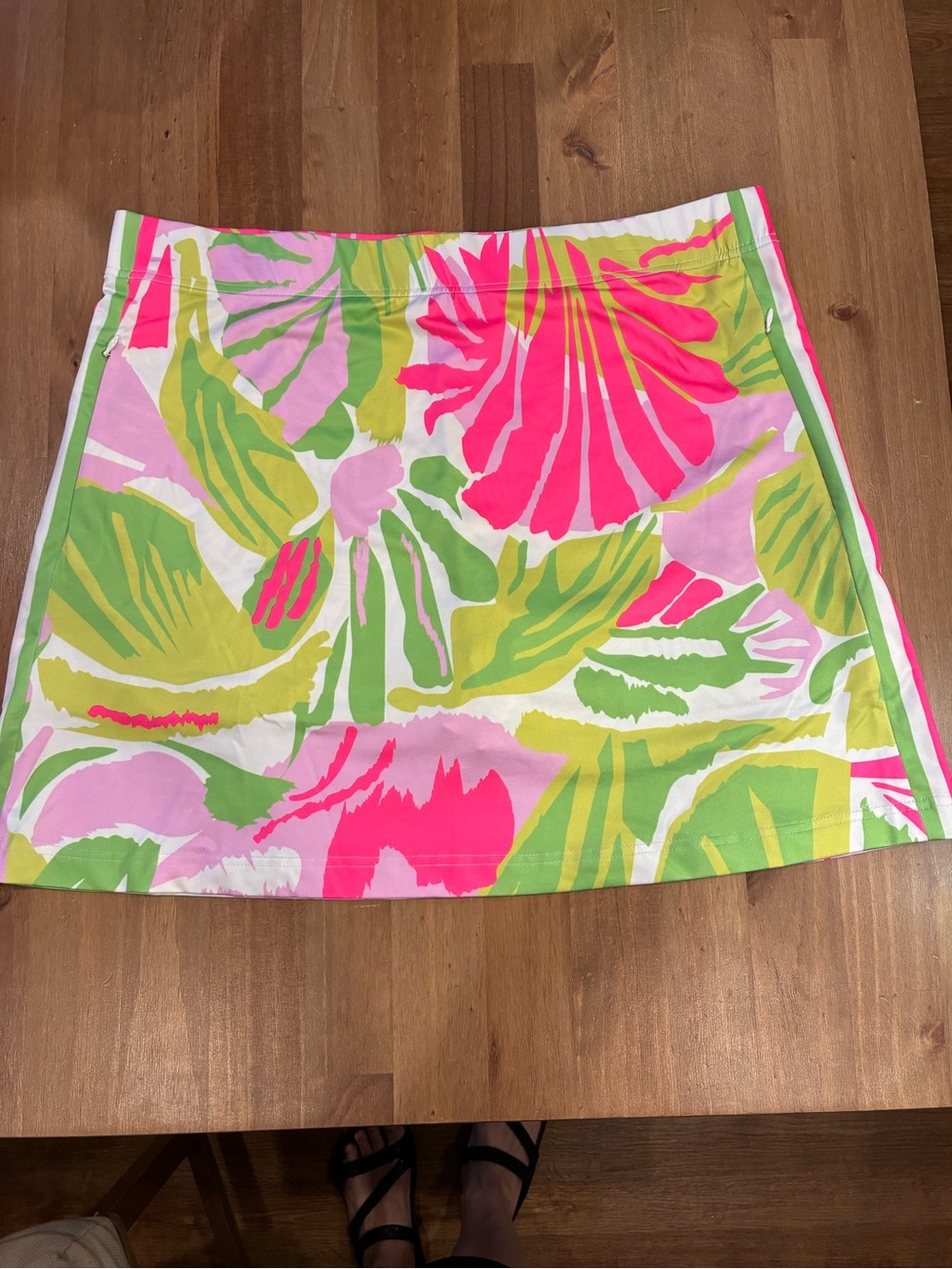 Gretchen Scott Designs A-Line Skirt in Pink, Green & White Floral